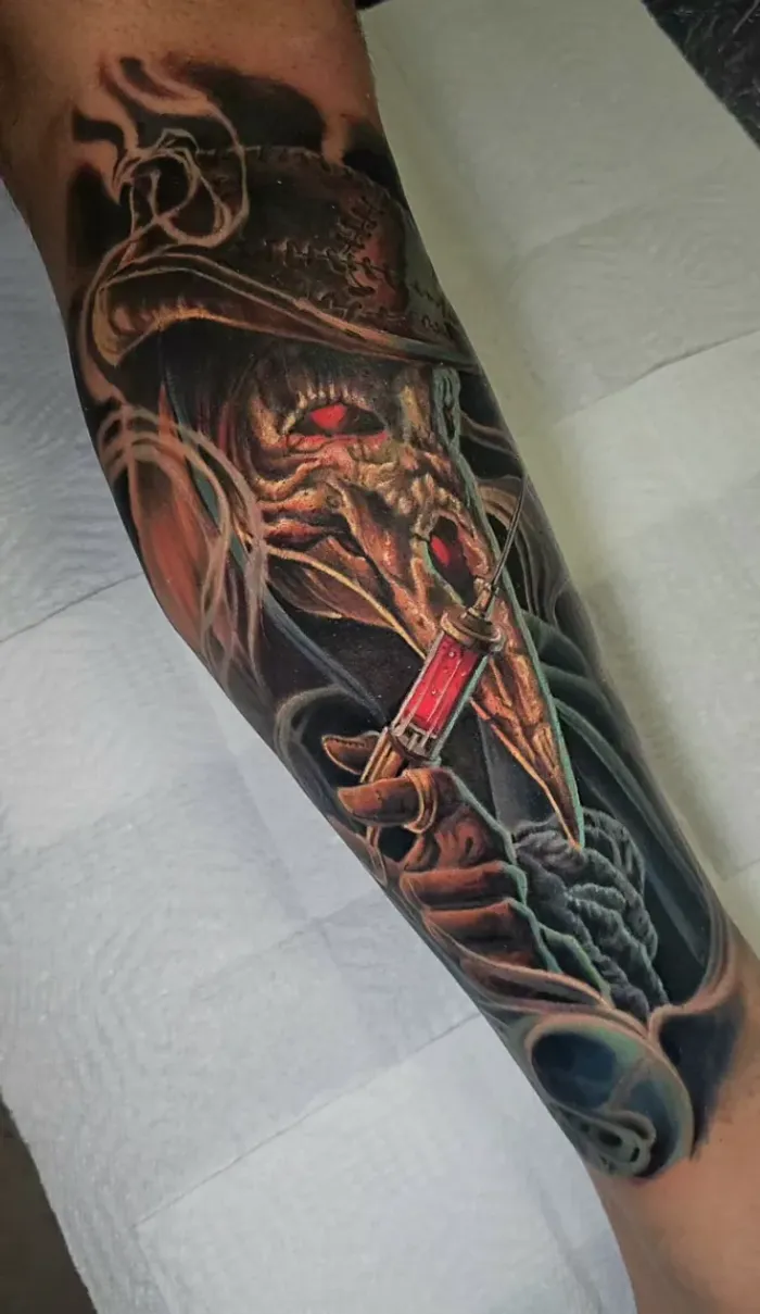 Demon & Dragon — Color tatuaje por Amed Cid