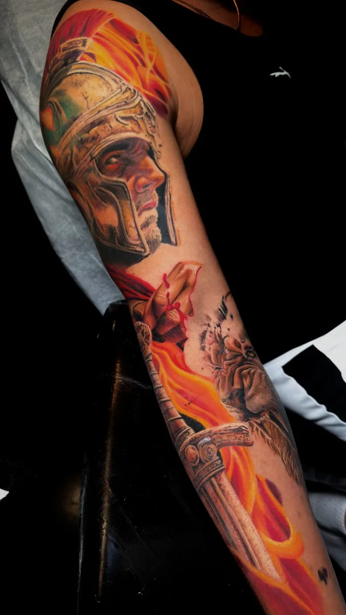 Gladiator — Color tatuaje por Amed Cid
